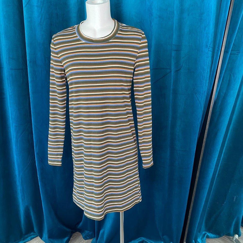 Glam Los Angeles Stripe Long Sleeve Tunic Dress